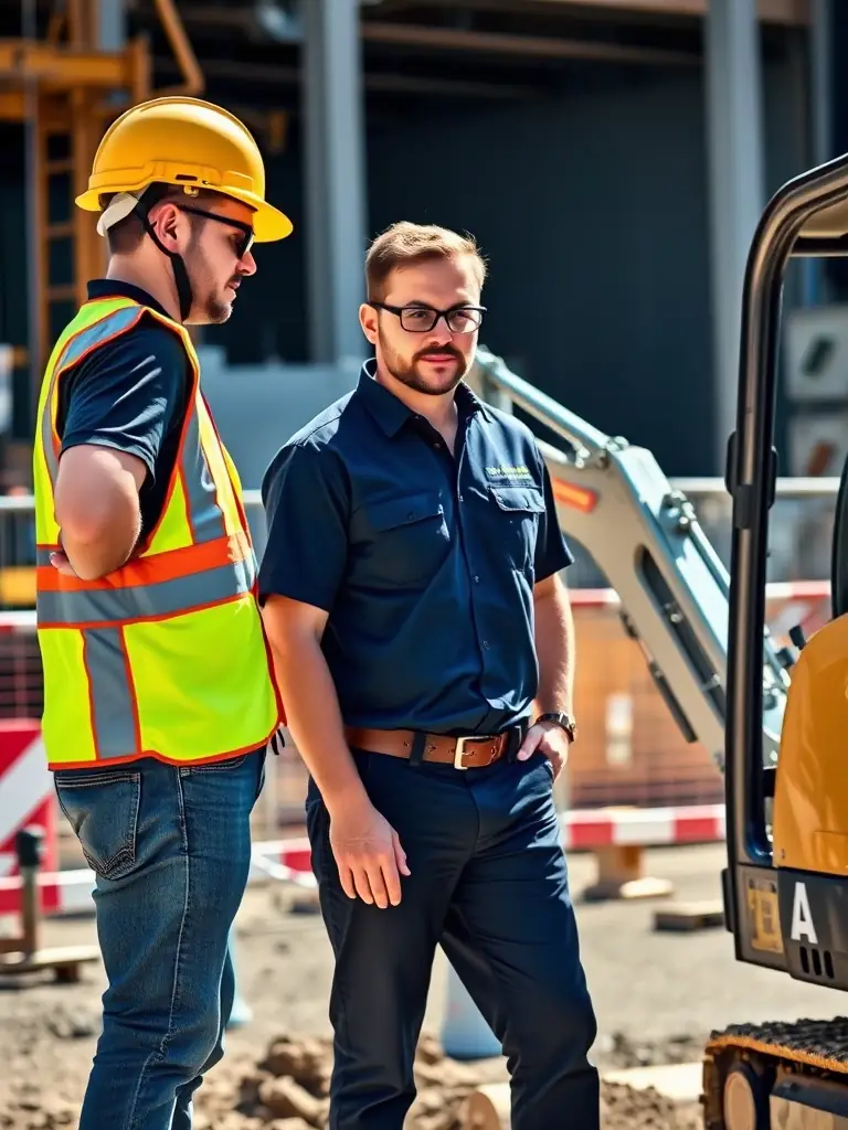 A support team member assisting a client with equipment operation, showcasing Heavy's commitment to customer support.